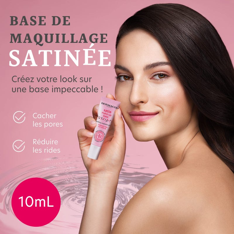 Dermacol - Satin Makeup Base, Matte Face Primer for Wrinkles and Pores, Transparent Makeup Primer for Oily Skin & Dry and Combination Skin, Easy to Blend Pore Filling Primer, No Preservatives, 10 mL - Image 2