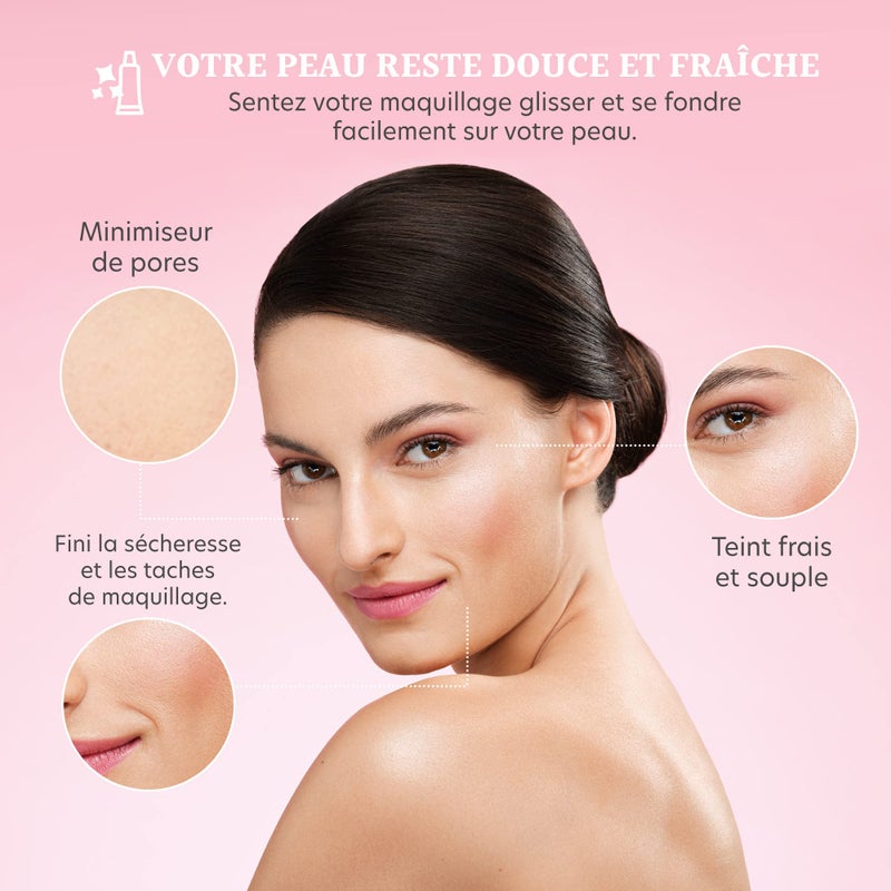 Dermacol - Satin Makeup Base, Matte Face Primer for Wrinkles and Pores, Transparent Makeup Primer for Oily Skin & Dry and Combination Skin, Easy to Blend Pore Filling Primer, No Preservatives, 10 mL - Image 4