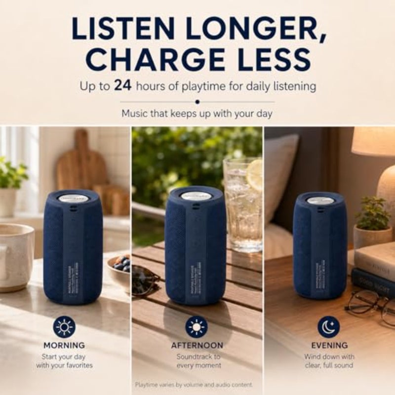 M68 tooth Speaker, 12W, IPX5, FM, USB AUX, Compact 12W speaker for office, computer, bedroom and patio. IPX5 splash-resistant with FM, USB drive, AUX and dual pairing - Image 5