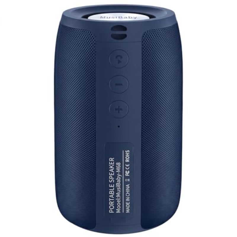 M68 tooth Speaker, 12W, IPX5, FM, USB AUX, Compact 12W speaker for office, computer, bedroom and patio. IPX5 splash-resistant with FM, USB drive, AUX and dual pairing - Image 1