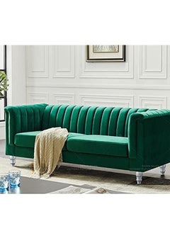 Maharat Al Bahar Stunning Mehroon 3 Seater Sofa with Modern European Design Green 200x80x180 