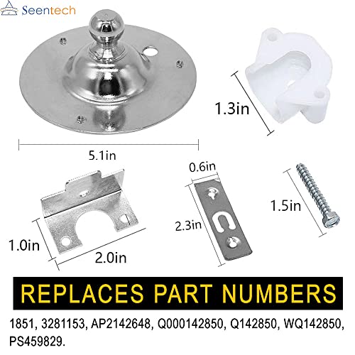 Seentech 5303281153 Dryer Drum Bearing Kit by Seentech, Compatible with Frigidaire & Kenmore Dryers. Replace part number: PS459829 AP2142648 PS1148434 134163400, 1851, 3281153, 85-852, AH459829, WQ142850. - Image 4