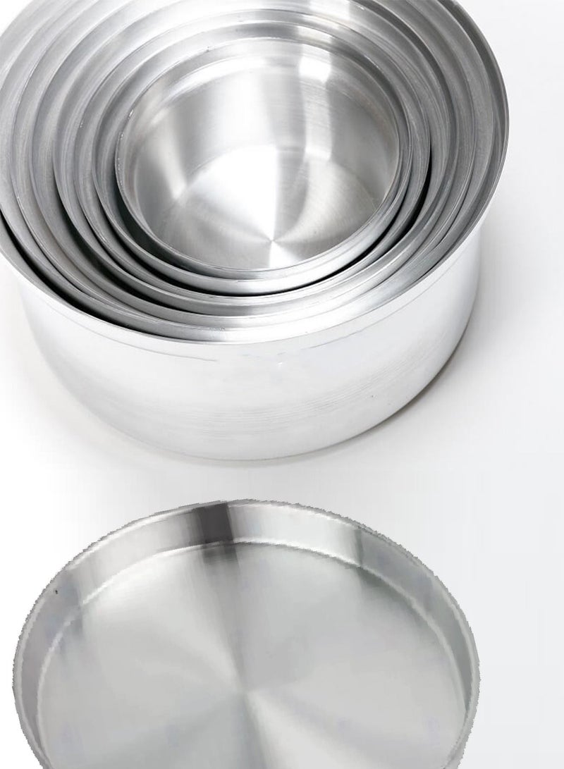 طيبة طقم مكون من 8 قدور و صينية بيتزا من الألمنيوم مقاس 16/18/20/22/24/26/28/30 سم - Image 4