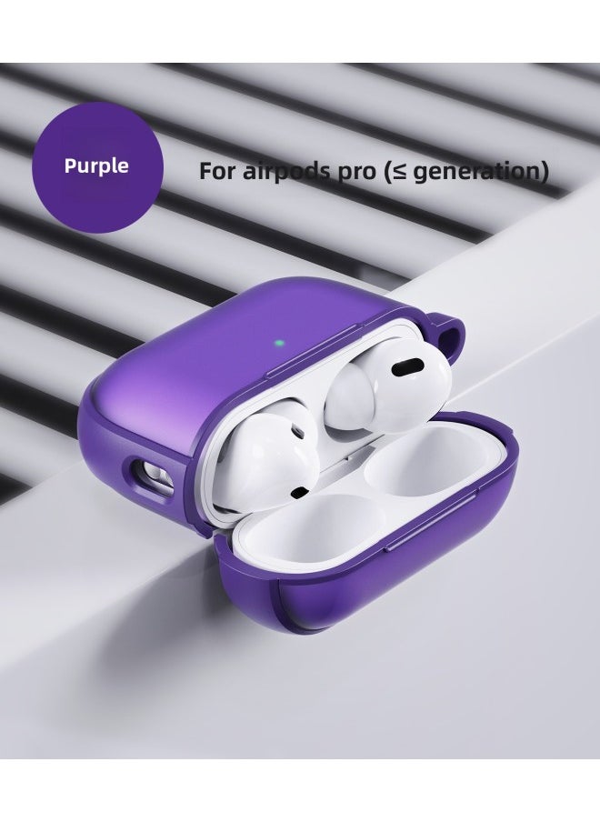 Generic - For Apple Airpods 4 Generation Bluetooth Headset Protective Case Frosted Drop-resistant AirPods3/2 Generation Protective Case-Color:Purple-Applicable Model:Airpods Pro 2 Generation (2022 New) - Image 1