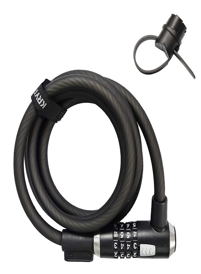 Kryptonite KryptoFlex Bike Lock Cable, 2FT/6FT/10FT Long 12mm Thick Heavy Duty Braided Steel Cable Anti-Theft Security Lock for Outdoor Equipment, Combination/Key Bike Lock - Image 1