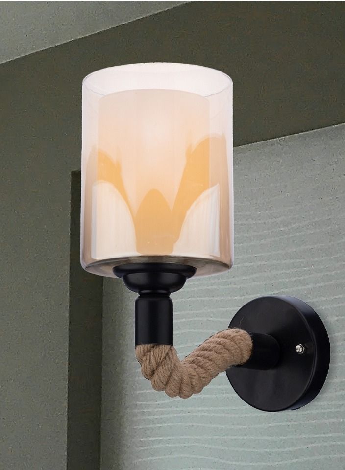 الروضة للإضاءة ابليك نيفيدا زجاج - ابليك - اضاءة حائط - اللون بيج - الخامة Linen - المقاس : 25×15×27 - Image 2