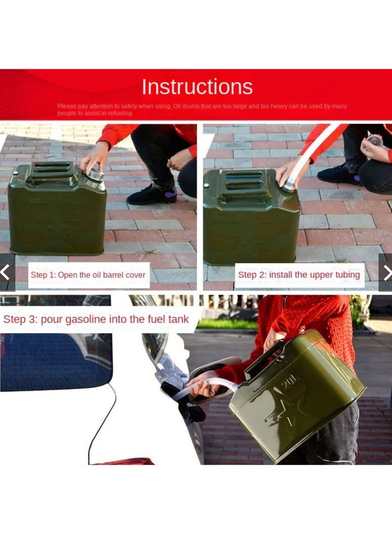 20L Barrels Can Gas Spare Container Anti-Static Can Square Fuels Container Leak Proof Portable Tank Fuel - Image 4