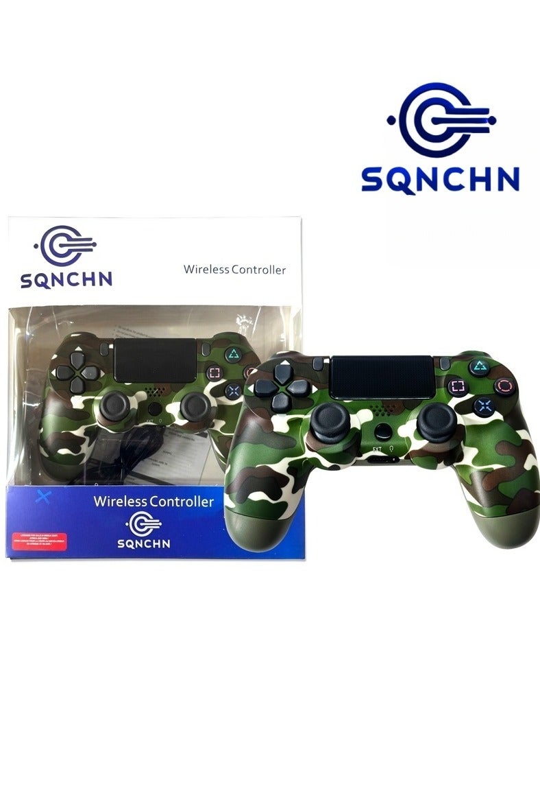 إس كيو إن سي إتش إن وحدة تحكم PS4 لاسلكية - اهتزاز مزدوج، لوحة لمس بإضاءة LED، وظيفة صوت، متوافقة مع PS4 Pro/Slim/PC، تجربة ألعاب احترافية - Image 1