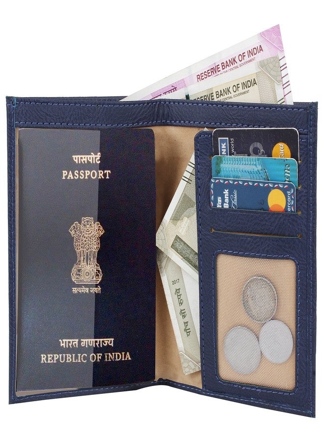 MarkQues Blue Travel Passport Case Holder Wallet (VIC-4405) - Image 1