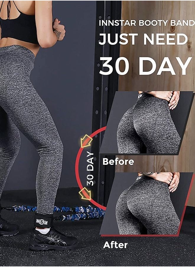 Generic - Booty Resistance Band Glute Cord Cable Machine, Ankle Kickback Strap with Resistance Bands for Home Workout Kickbacks Exercises Flexor Training Strap, Resistance Bands and Door Anchor Included - Image 1