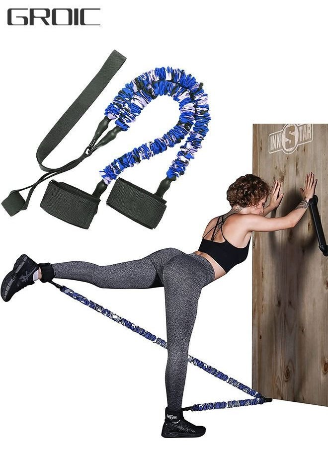 Generic - Booty Resistance Band Glute Cord Cable Machine, Ankle Kickback Strap with Resistance Bands for Home Workout Kickbacks Exercises Flexor Training Strap, Resistance Bands and Door Anchor Included - Image 1