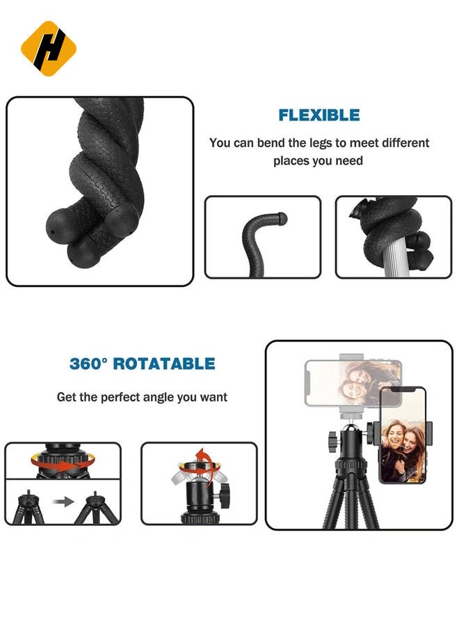 HuHa Premium Flexible Phone Tripod with Wireless Remote, Mini Tripod Stand for Camera GoPro/Mobile  - Image 3