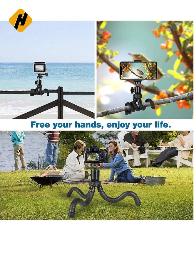 HuHa Premium Flexible Phone Tripod with Wireless Remote, Mini Tripod Stand for Camera GoPro/Mobile  - Image 5