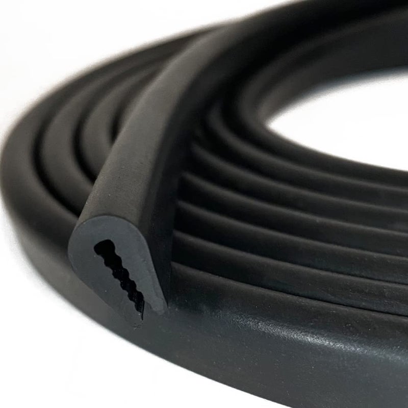 Tintvent Rubber Edge Trim 13Feet EPDM U Channel Edge Seal Strip Fits Edge up to 116 inch 16mm Black