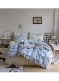 llwoo 6-Piece Luxurious and Comfortable Home Living Soft Touch Durable Lightweight Fabric Single Size Bedding Set Includes 1 Fitted Sheet 120*200+25cm 1 Duvet Cover 160*210cm 2 Pillowcases 75*50cm  - Image 1