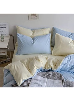 llwoo 6-Piece Luxurious and Comfortable Home Living Soft Touch Durable Lightweight Fabric Single Size Bedding Set Includes 1 Fitted Sheet 120*200+25cm 1 Duvet Cover 160*210cm 2 Pillowcases 75*50cm  - Image 3