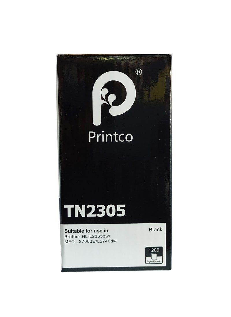 Printco Compatible TN 2305 Toner Cartridge Compatible with Brother HL-L2320D HL-L2365DW MFC-L2700D MFC-MFC-L2700D MFC-L2700DW MFC-L2700DW MFC-L2740DW Printer Black  - Image 2