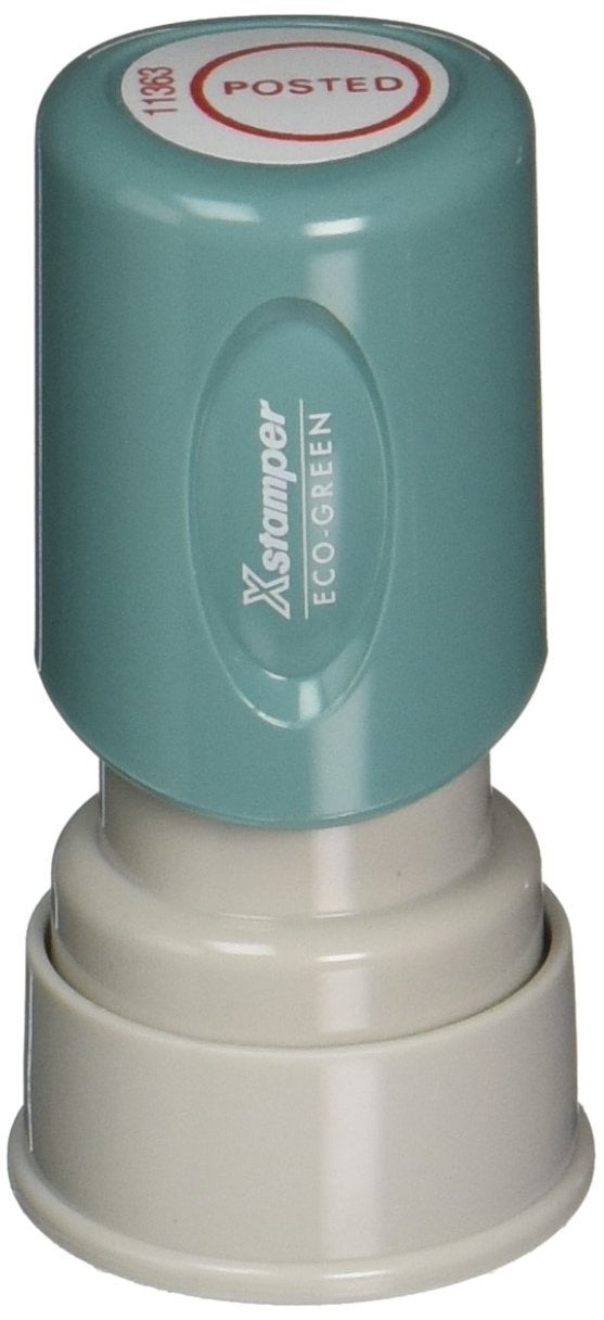 SHACHIHATA INC Specialty Stamp, Pre-Inked, "Posted" Ink Stamp, 5/8-Inch, Red (XST11363)