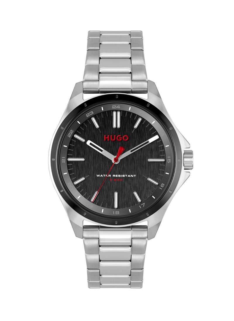 HUGO BOSS - Men's Analog Round Shape Stainless Steel Wrist Watch 1530323 - 42 Mm - Image 1