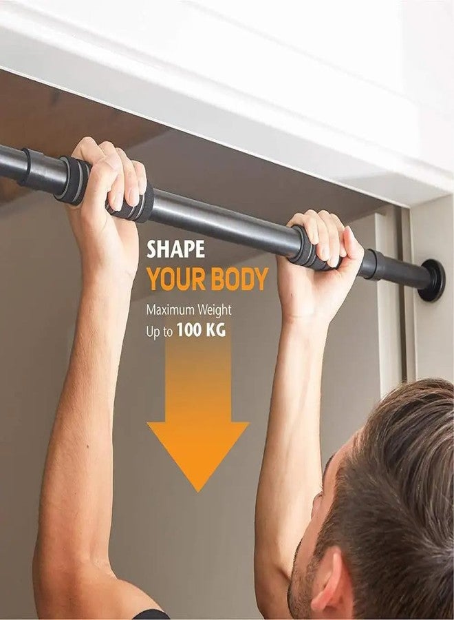 STRIVE FIT قضيب سحب قابل للتعديل من سترايف فيت للتمارين المنزلية - قضيب سحب مثبت على الحائط مع مقابض إسفنجية مانعة للانزلاق، سعة تحميل 100 كجم، يناسب الأبواب بعرض 60-100 سم - Image 3