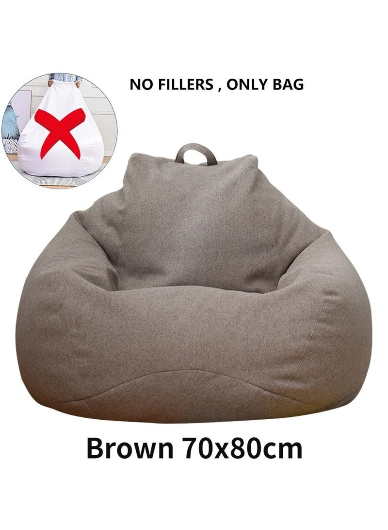 AROAQ Large Outdoor Bean Bag Chair Cover Comfortable Lazy Sofa Seat Without Filler Removable Washable Couch Cover and Inner Liner