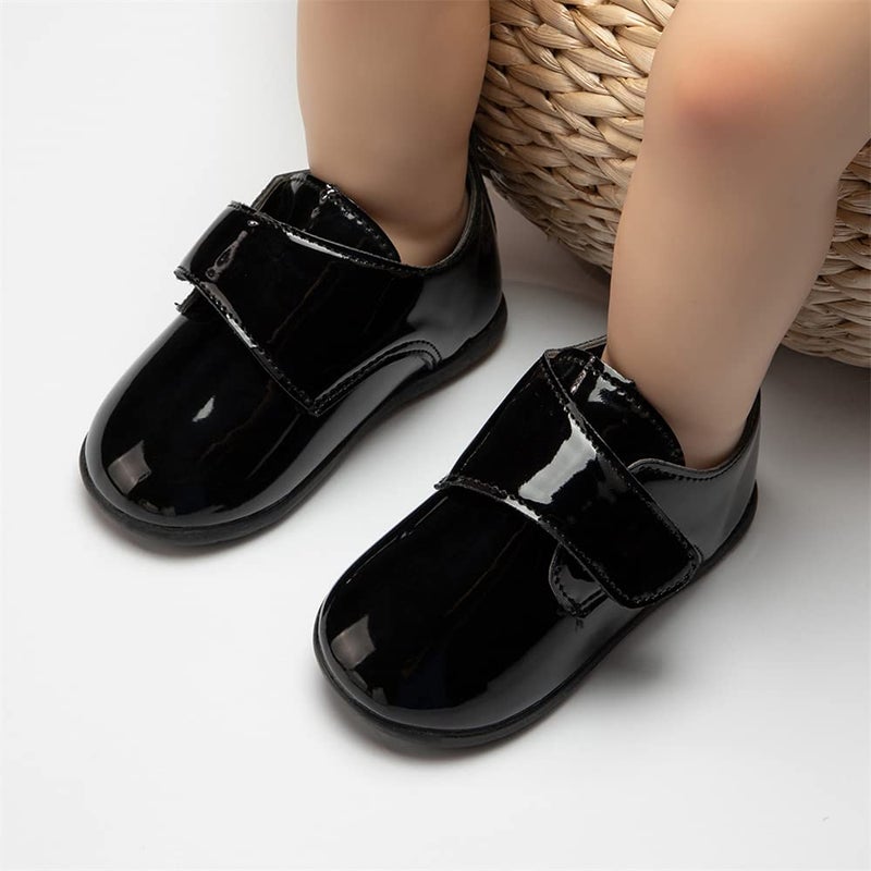 Meckior Infant Baby Boys Girls Classic PU Leather Wedding Loafers Brogue Toddler Oxford Dress Shoes First Steps Walking Flat Lazy Crib Shoe - Image 2