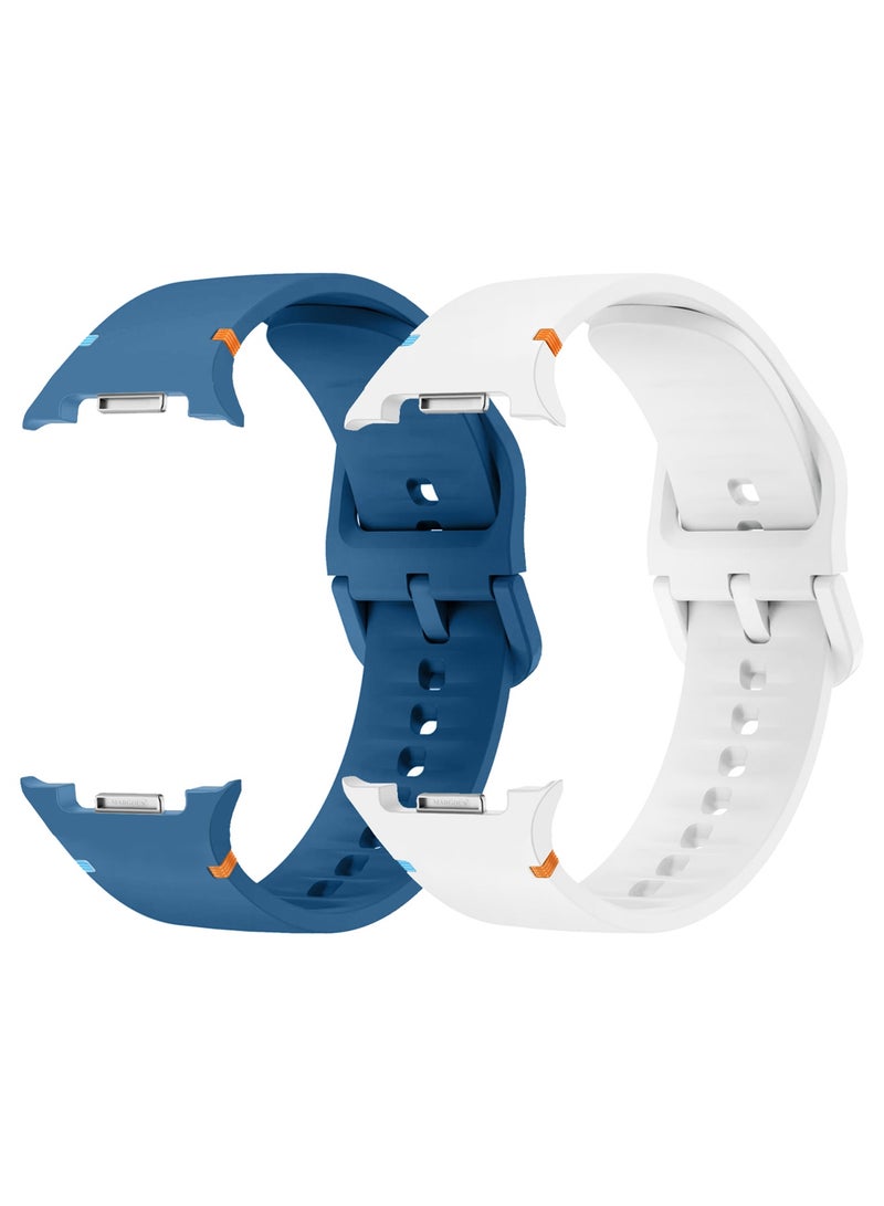 CATANES 2Packs Sport Band for Galaxy Watch 8 40mm 44mm and Watch 8 Classic 46mm, Silicone Replacement Strap, M/L Size - Image 1