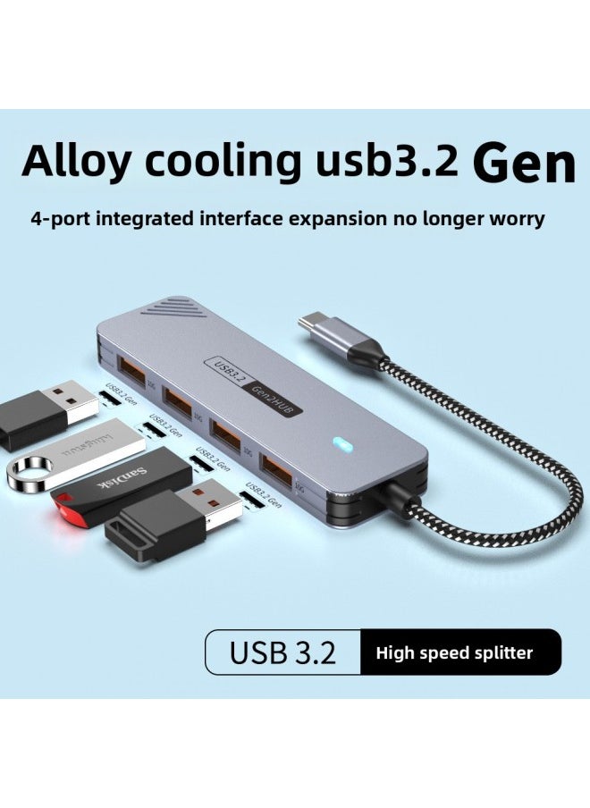 Popular Type-C3.2 Splitter 10g High-Speed Hub Extender With Type-C Power Supply USB Hub-Number Of Interfaces:Type-c3.2 Docking Station 2a2c  - Image 2