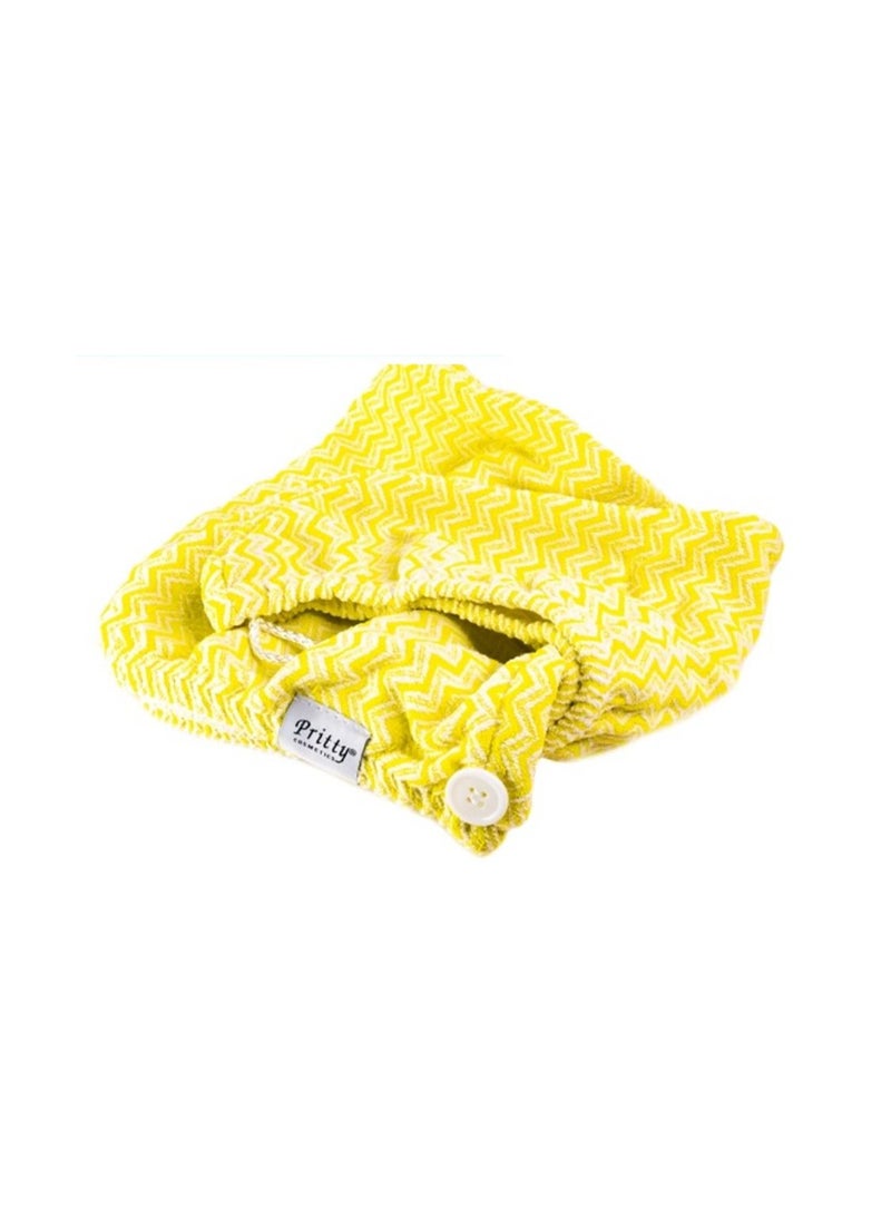 Turban Towel Microfiber Yellow