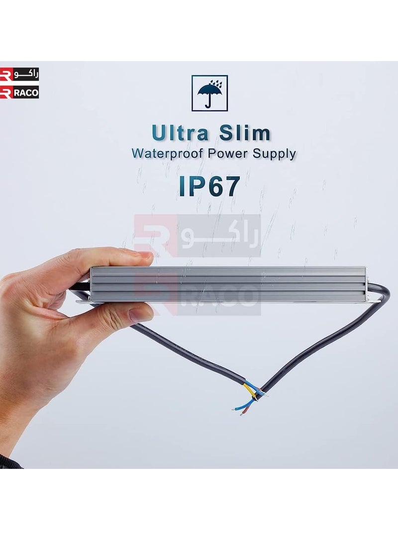 RACO - Waterproof IP67 LED Driver with AC to DC Switching Power Supply for CCTV and LED Strip Lights in Outdoor Lighting - Image 1