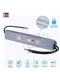 RACO Waterproof IP67 LED Driver with AC to DC Switching Power Supply for CCTV and LED Strip Lights in Outdoor Lighting  - Image 4
