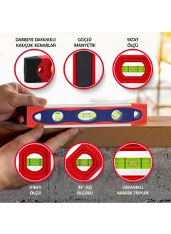 WORKPRO WP262027 225mm Magnetic Shock Resistant Torpedo Spirit Level  - Image 4