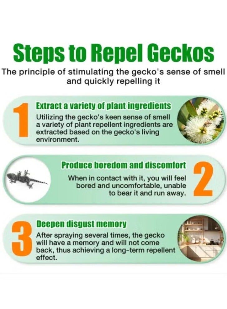 جيكو بخاخ طارد للوزغ - تركيبة تدوم طويلاً، يطرد الوزغ والآفات بفعالية، مناسب للمنزل/المطبخ، مناسب لمجموعة متنوعة من طاردات الحشرات (العناكب والصراصير والنمل)، سهل الرش - 500 مل - Image 3