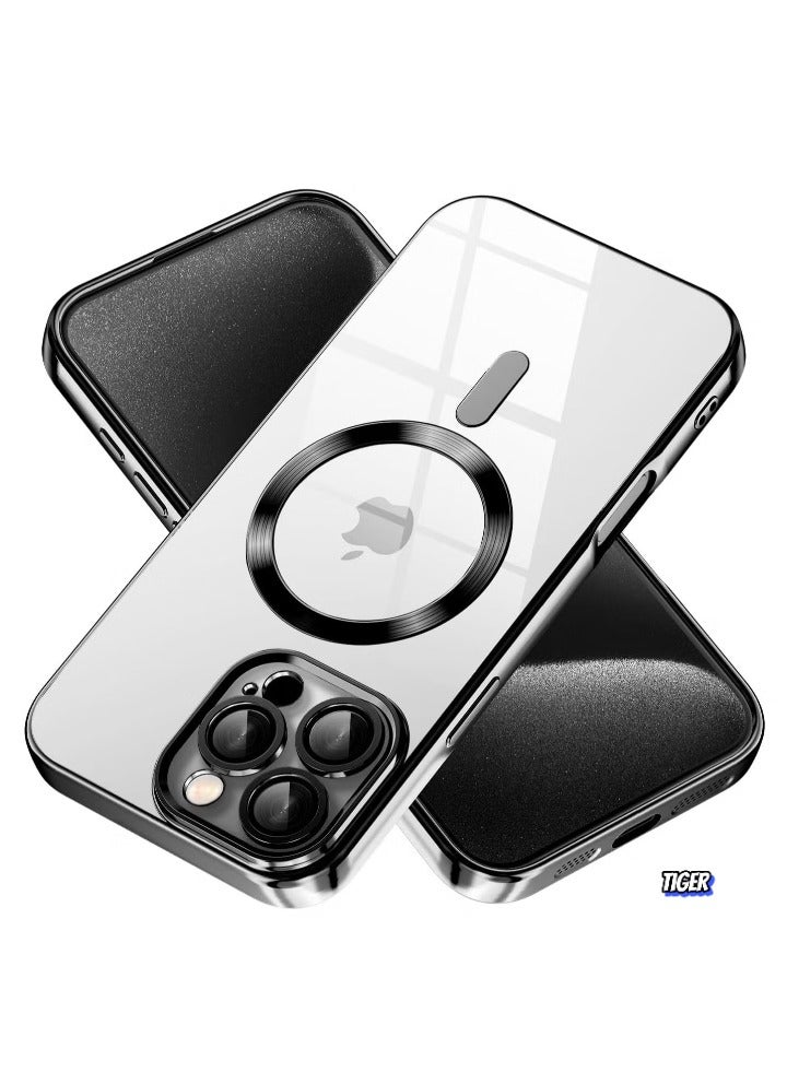 TIGER iPhone 16 Pro Max Magnetic Case – Compatible with MagSafe, Built-in Camera Protector, Soft TPU Anti-Scratch, Shockproof Slim Clear Case for iPhone 16 Pro Max (6.1 Inch) – Durable, Lightweight Protection - Image 1