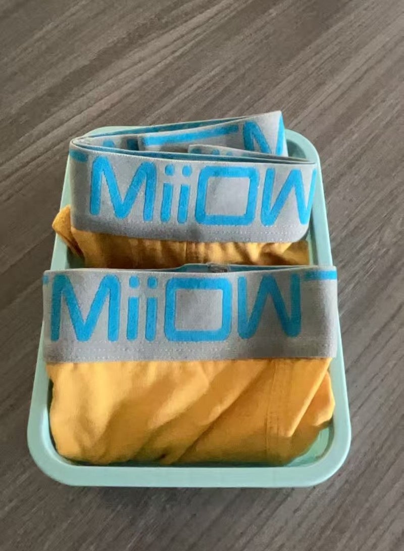 كيتي مان مياو صندوق الملاكم الرياضي للرجال، 2 حزمة، الأصفر مع حزام أزرق - Image 2