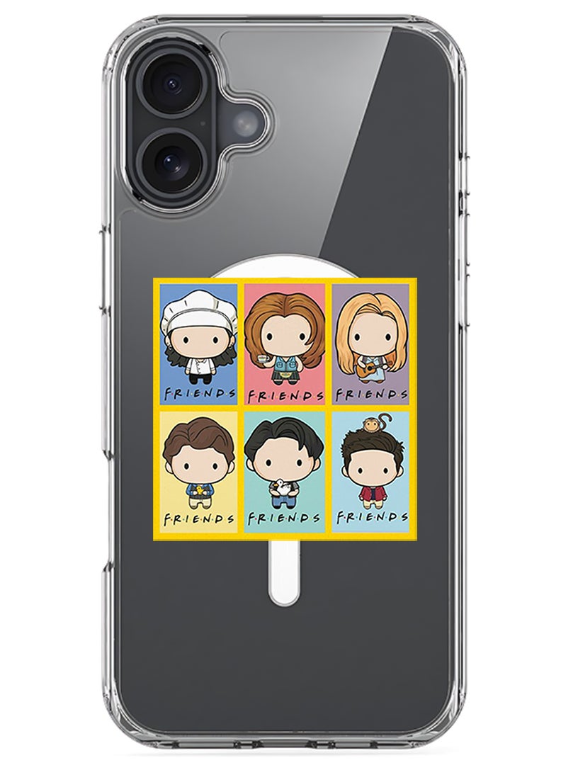 Theodor Magnetic Case for Apple iPhone 17 Compatible with MagSafe Wireless Charging, Shockproof Phone Bumper Cover - friends - Image 1