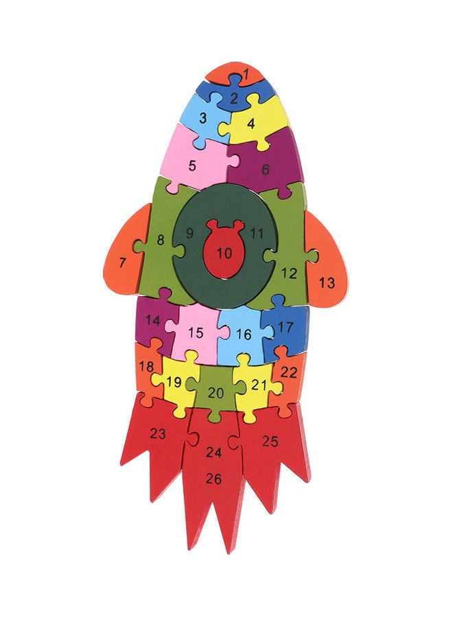 NIBEMINENT Wooden Alphabet 3D Puzzle Game