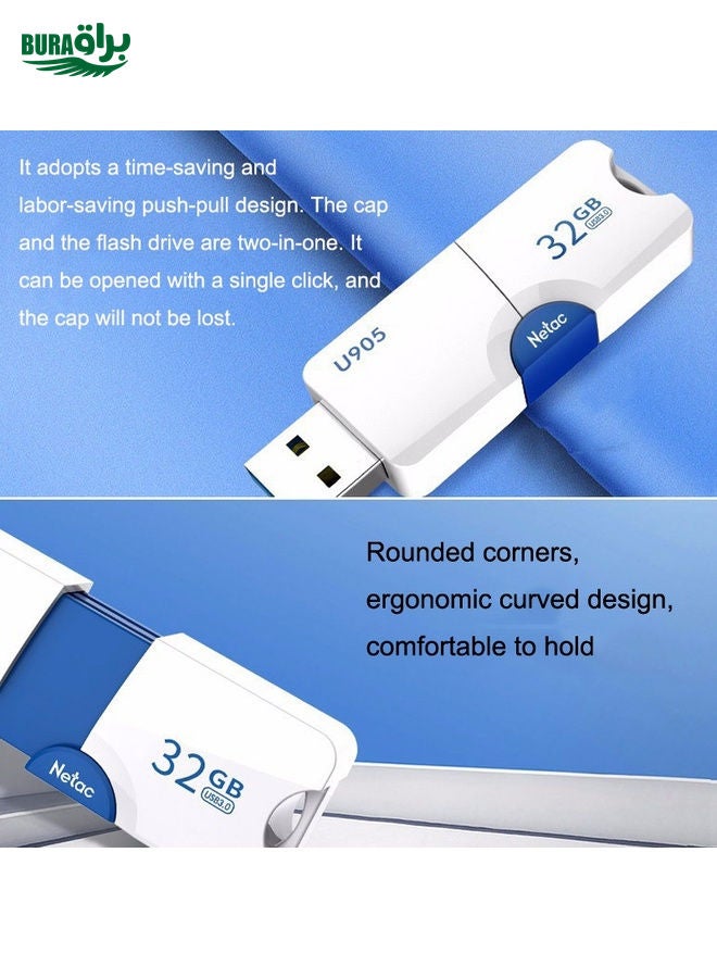 BURAQ Netac U905 High Speed USB3.0 Retractable Car Music Computer USB Flash Drive, Capacity: 256GB - Image 3