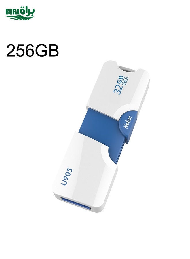 BURAQ Netac U905 High Speed USB3.0 Retractable Car Music Computer USB Flash Drive, Capacity: 256GB - Image 1