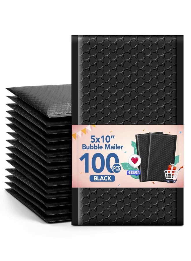 GSSUSA Black Bubble Mailers 5x10" Small Padded Envelopes 100 Pack Usable Size 5X9" Bubble Shipping Envelopes,Strong Adhesion Padded Mailer,Self-Seal Bubble Envelopes for Small Business. - Image 1