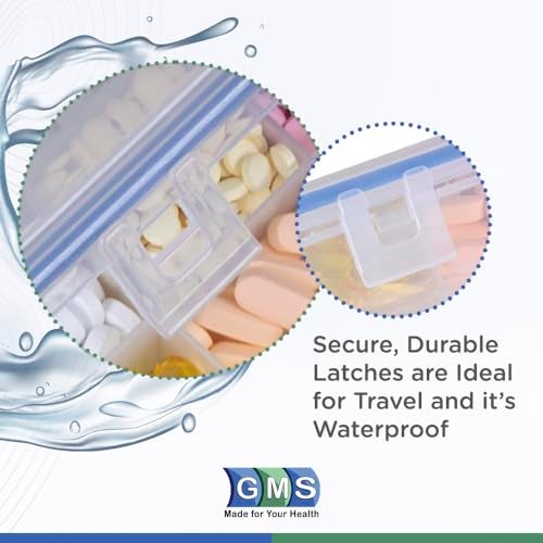 GMS 12 Compartment Vitamin Pill Organizer - Large Size Suitable for Multiple Supplements & Tablets - Safe, Secure Design with Easy Locking Lid - Medicine Cabinet Organizer & Ideal for Travel - Image 3