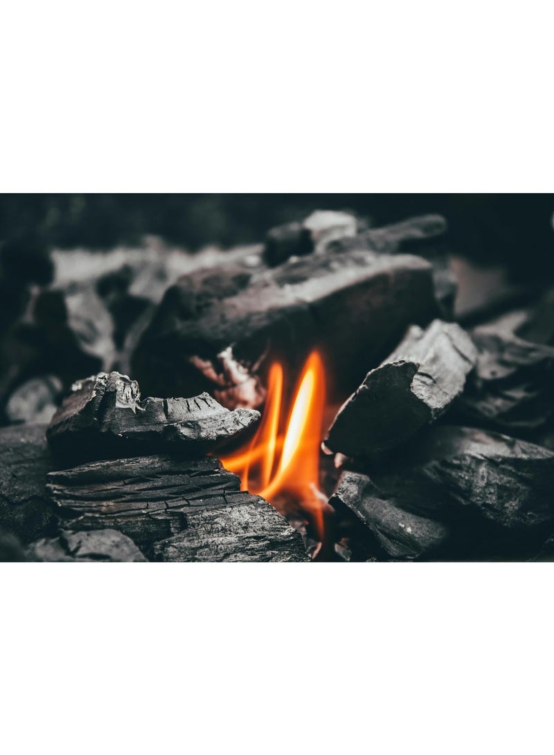 Natural Wood Charcoal for BBQ & Grilling, Long-Lasting Charcoal Briquettes for Barbecue, Cooking and Outdoor Use, 0.5 kg - Image 3
