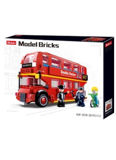 Sluban Sluban - Model Bricks Red London Double-Decker Bus 382 Pieces - M38-B0708  - Image 1