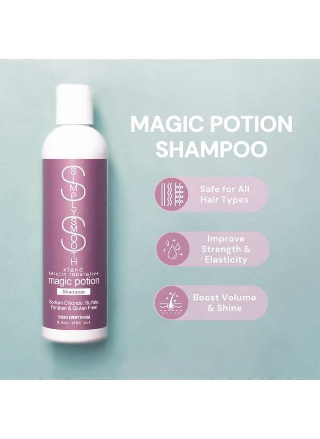 SIMPLY SMOOTH SIMPLY SMOOTH Magic Potion Shampoo Paraben Free Daily Shampoo Restore & Repair Dry, Damaged, Keratin Depleted Hair Hydrate & Create Soft, Healthy Hair For All Hair Type 8.5oz  - Image 2