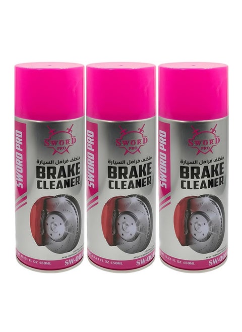 Includes three 450ml cans of Brake Cleaner suitable for multiple cleaning sessions or workshop use.