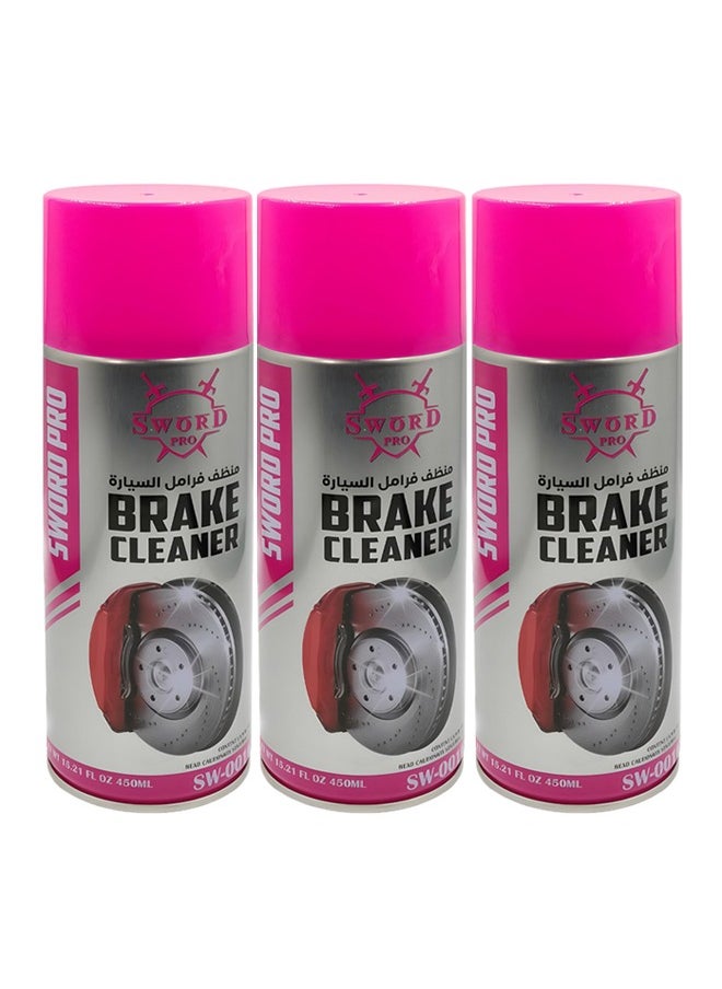 Sword Pro Includes three 450ml cans of Brake Cleaner suitable for multiple cleaning sessions or workshop use.  - Image 1