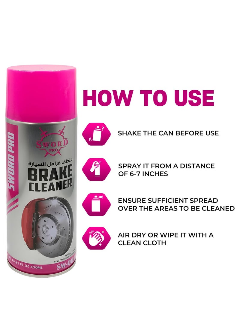 Sword Pro Includes three 450ml cans of Brake Cleaner suitable for multiple cleaning sessions or workshop use.  - Image 3