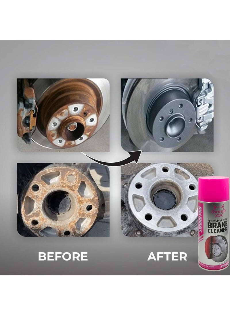 Includes three 450ml cans of Brake Cleaner suitable for multiple cleaning sessions or workshop use.