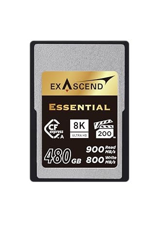 Exascend 120 GB 180 GB 240 GB Essential CFexpress Type A Card Sustained Read 800MBs Compatible with Sony a1 a7S III a7 IV FX3 FX6 480GB - Image 1