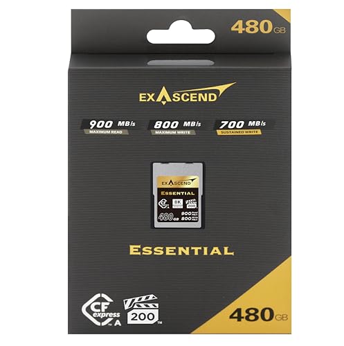 Exascend 120 GB 180 GB 240 GB Essential CFexpress Type A Card Sustained Read 800MBs Compatible with Sony a1 a7S III a7 IV FX3 FX6 480GB - Image 3